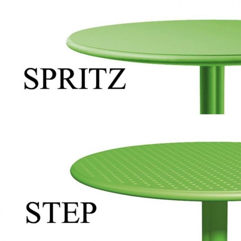 Стол пластиковый обеденный, Spritz + Spritz Mini, Ø605х400-765 мм,  тортора