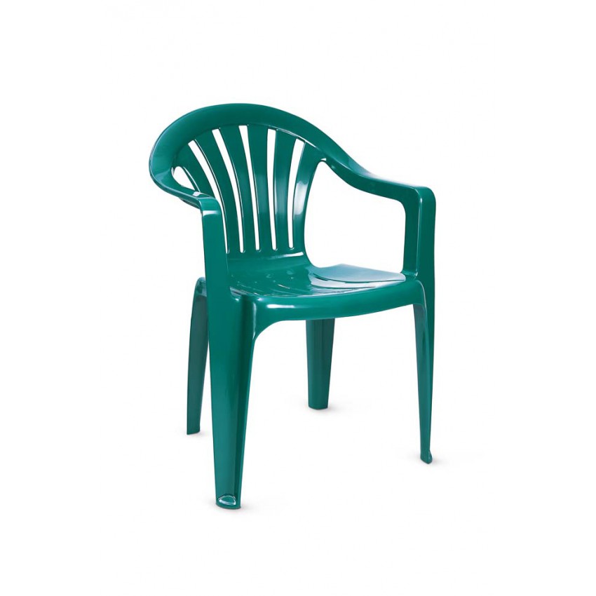 Пластиковое кресло «PL Милан» зелёное