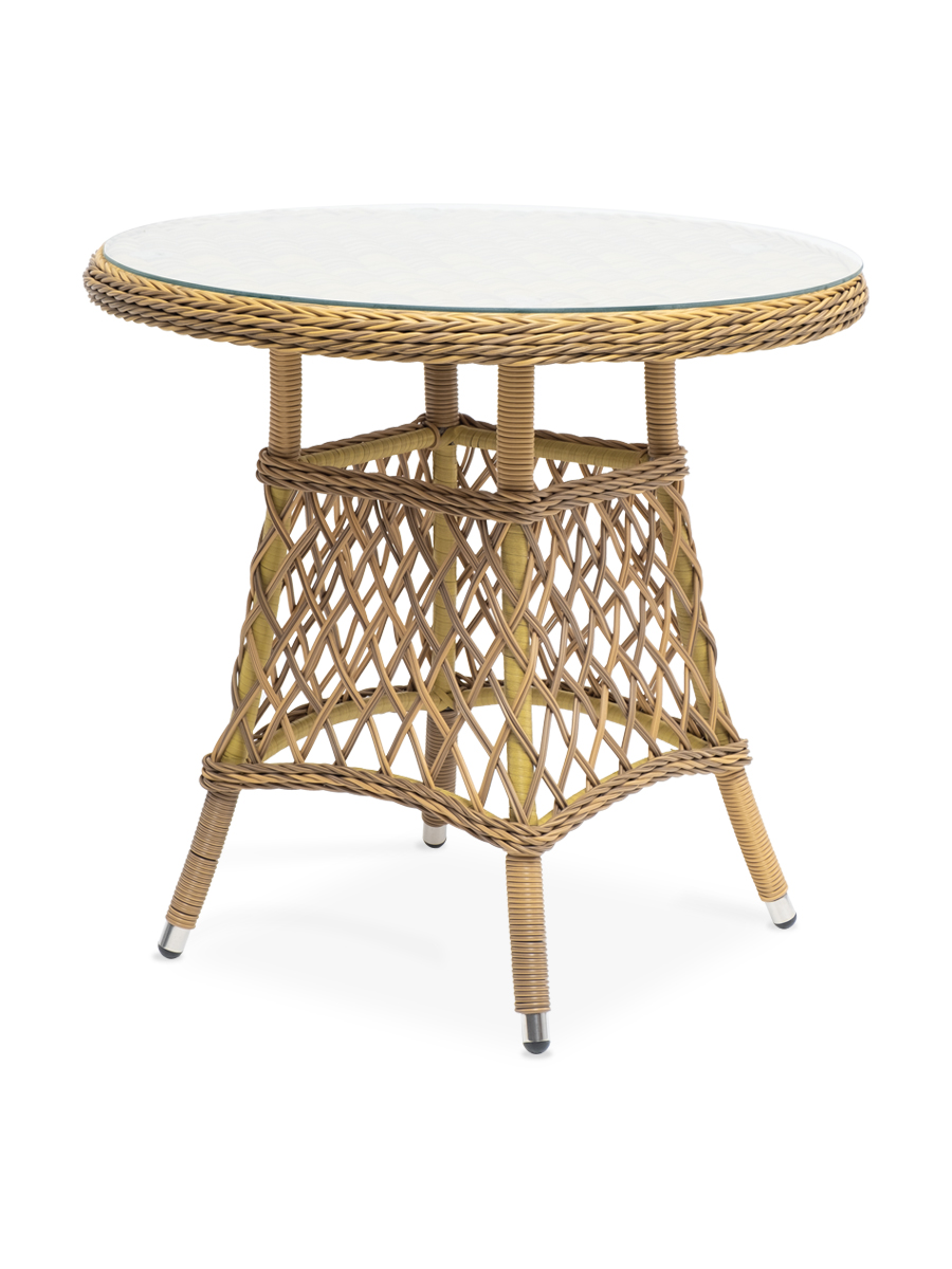 "Эспрессо" плетеный круглый стол, диаметр 80 см
