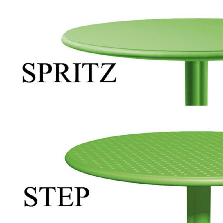 Стол пластиковый обеденный Spritz + Spritz Mini круглый, белый