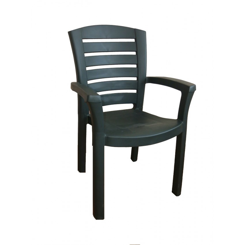 Пластиковое кресло «PL Капри» зелёное