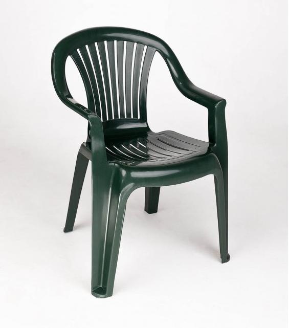 Пластиковое кресло «PL Пальмира» тёмно-зелёное