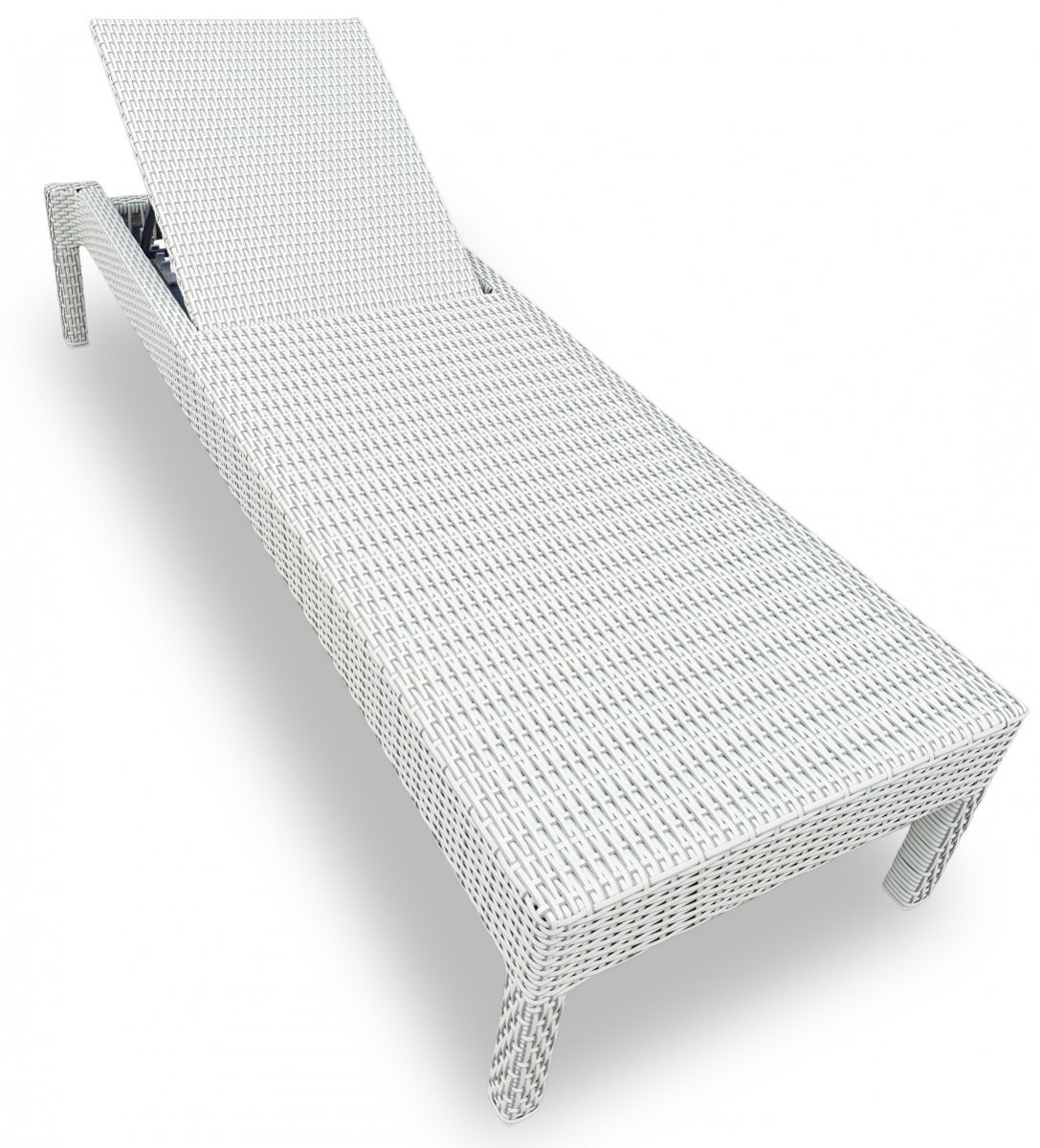 Шезлонг-лежак плетеный, GS925, 1900х760х350 мм,  белый