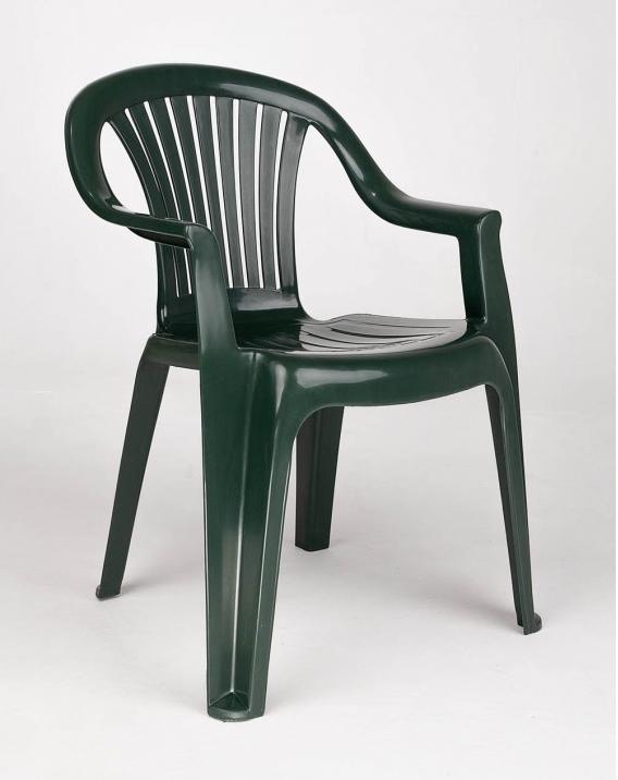 Пластиковое кресло «PL Пальмира» тёмно-зелёное