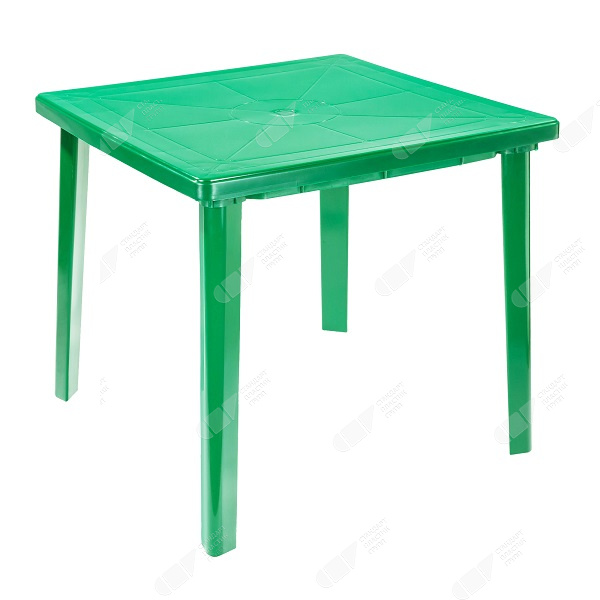 Пластиковый садовый стол «СП квадратный 80×80», зелёный