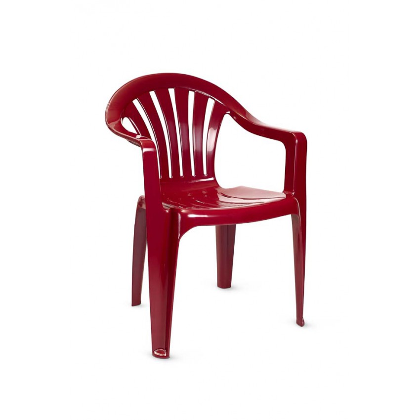 Пластиковое кресло «PL Милан» бордовое