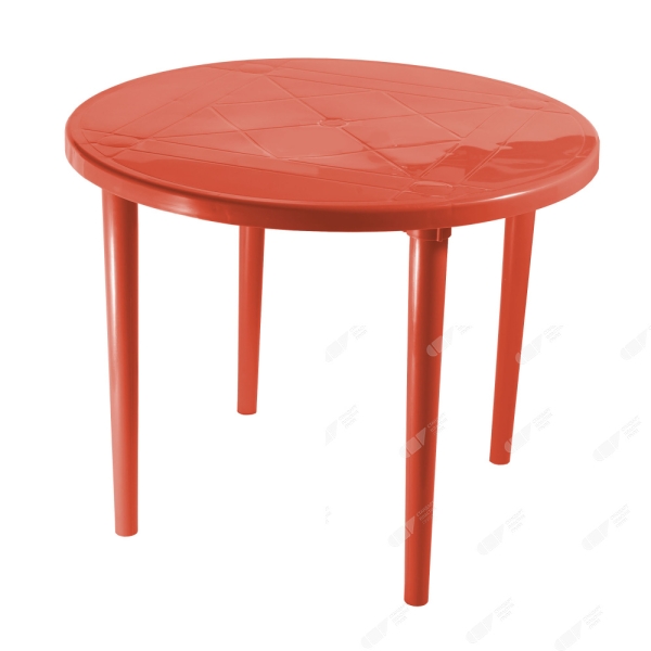 Пластиковый садовый стол «СП круглый d90см», красный