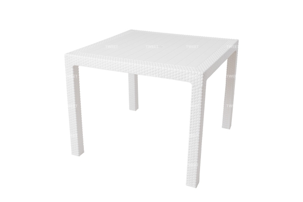 Стол пластиковый обеденный TWEET Quatro, цвет: белый