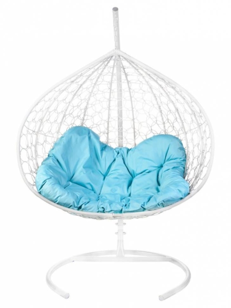 Подушка для двойного подвесного кресла голубая