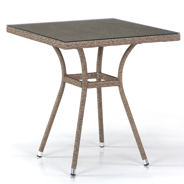 Плетеный стол T282BNT-W56-70x70 Light Brown