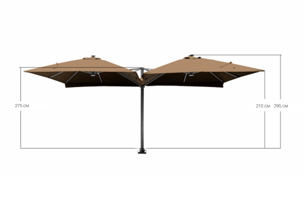 Зонт Тулуза 4 купола, песочный