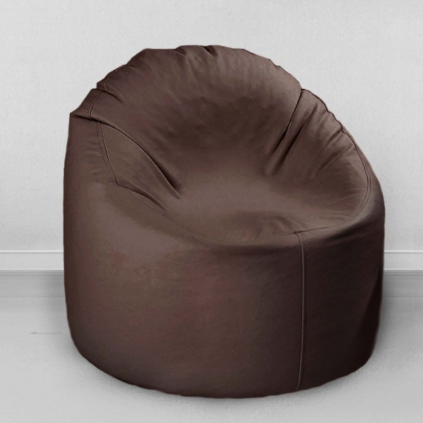 Кресло-мешок Лаунж, экокожа, шоколад