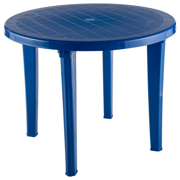 Стол пластиковый "EL круглый" синий